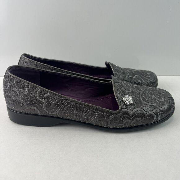 Brighton Mosaic Pewter Embroidered Mestizo Flats Size 6.5 - Picture 4 of 8